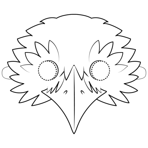 Raven Mask Coloring Page